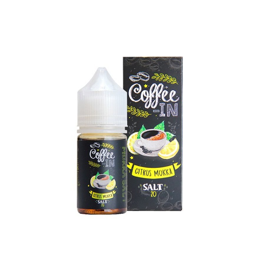 Фото и внешний вид — Жидкость COFFEE-IN SALT - Citrus Mokka (Цитрусовый мокко) 30мл 20мг