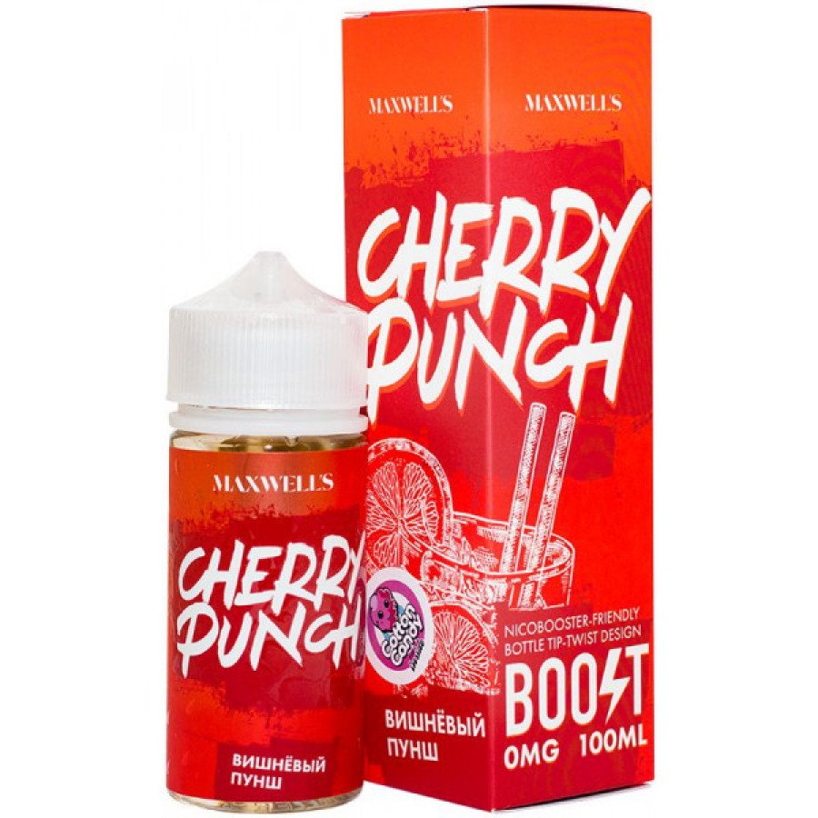 Фото и внешний вид — Жидкость MAXWELLS - Cherry Punch (Вишневая газировка) 100мл 0мг