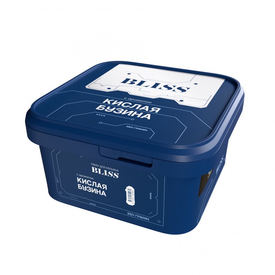 Фото и внешний вид — Табак для кальяна BLISS 250г - Кислая Бузина