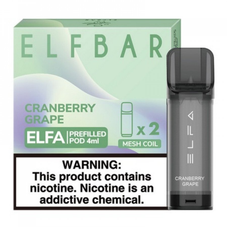 Фото и внешний вид — Картридж ELF BAR ELFA - Cranberry Grape (Клюква Виноград) 2шт