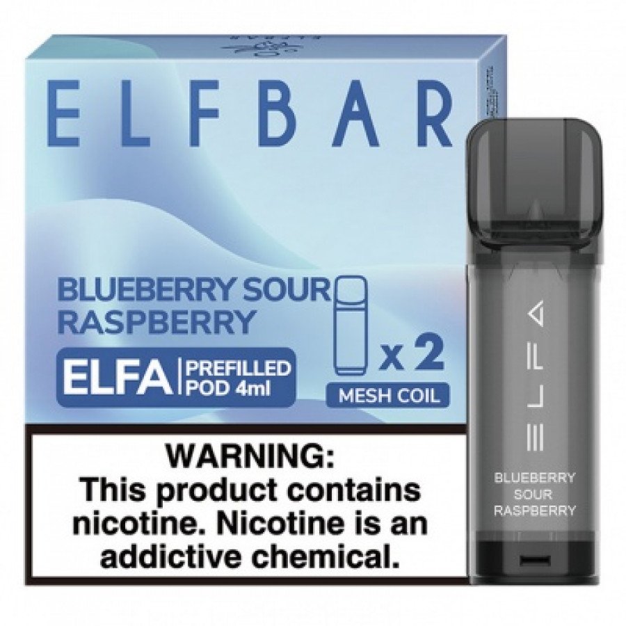 Фото и внешний вид — Картридж ELF BAR ELFA - Blueberry Sour Raspberry (Черника Кислая Малина) 2шт