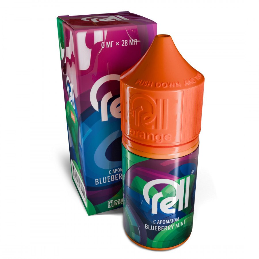 Фото и внешний вид — Жидкость RELL ORANGE SALT - Blueberry Mint (Черника с мятой) 28мл 0мг