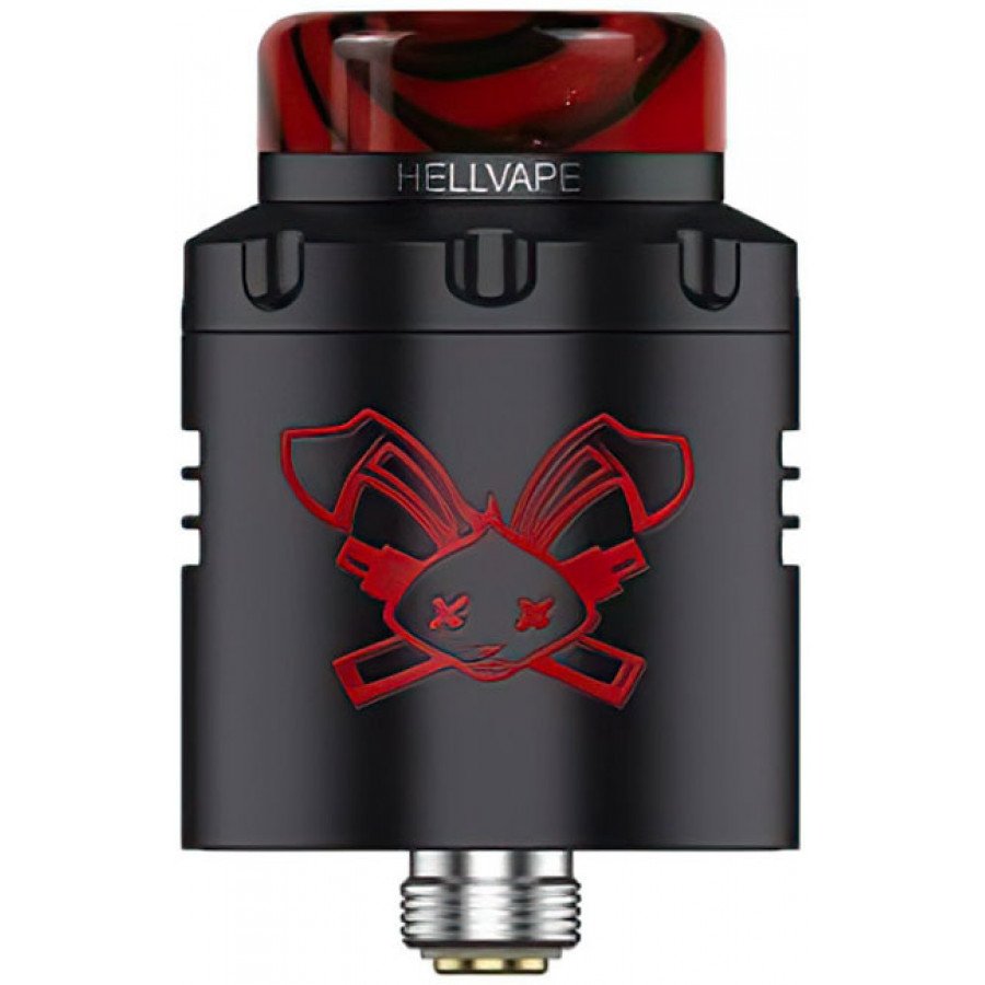 Фото и внешний вид — Дрипка Hellvape Dead rabbit 3 RDA (Black Red)
