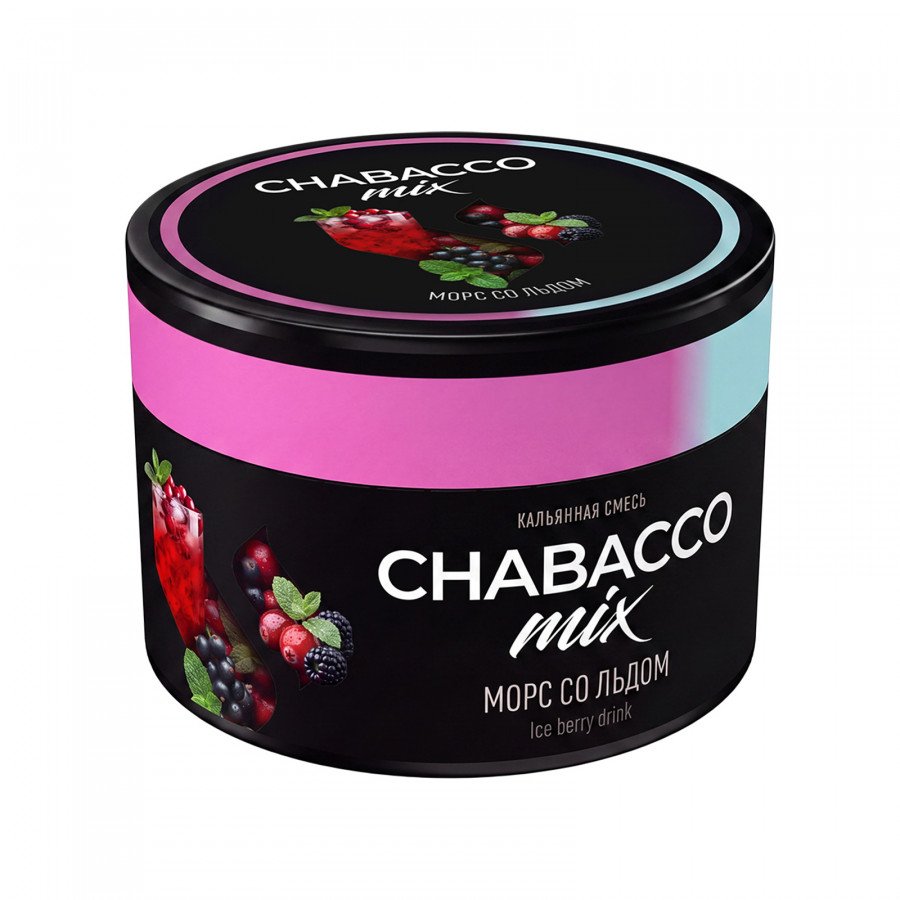 Фото и внешний вид — Смесь для кальяна Chabacco 40г medium - Ice Berry Drink (Морс со льдом)