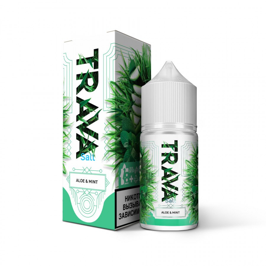 Фото и внешний вид — Жидкость TRAVA SALT - Aloe & mint (Алоэ мята) 30мл 20мг
