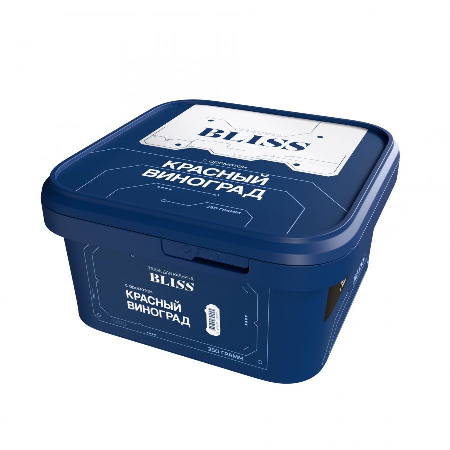 Фото и внешний вид — Табак для кальяна BLISS 250г - Красный Виноград