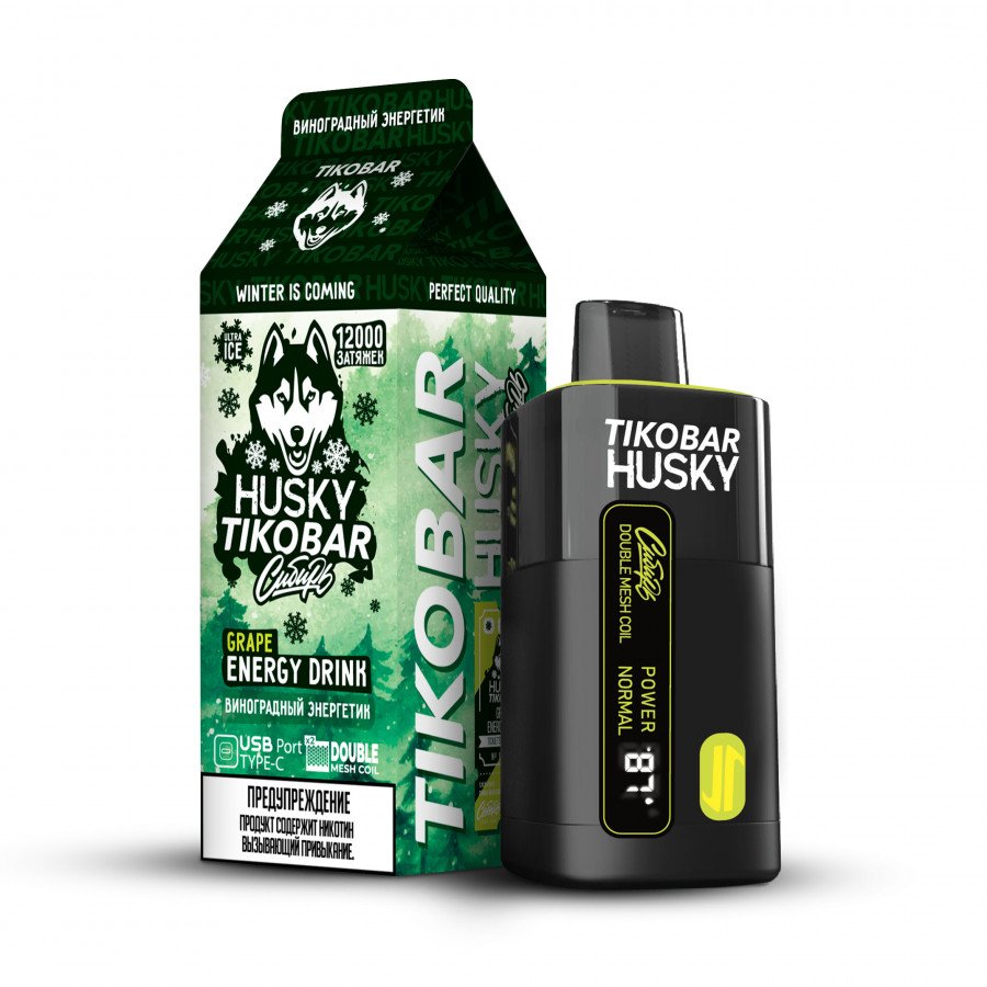 Фото и внешний вид — TIKOBAR X HUSKY - Grape Energy Drink (Виноградный Энергетик)