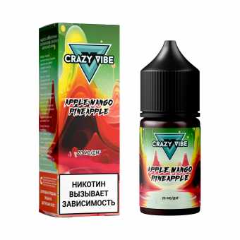 Жидкость CRAZY VIBE SALT - Apple Mango Pineapple (Яблоко Манго Ананас) 30мл 20мг