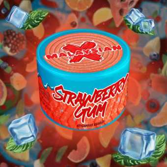 Смесь для кальяна MALAYSIAN X - Strawberry Gum (Клубничная жвачка) 50гр