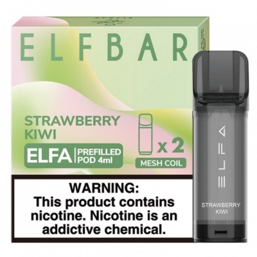 Фото и внешний вид — Картридж ELF BAR ELFA - Strawberry Kiwi (Клубника Киви) 2шт