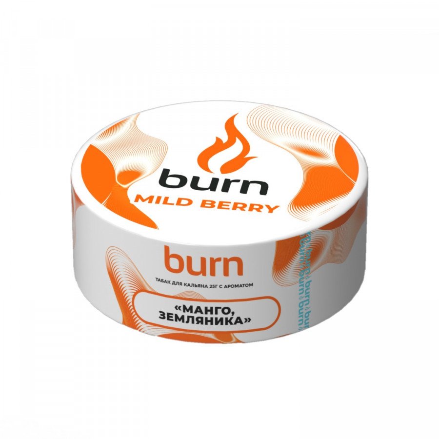 Фото и внешний вид — Табак для кальяна BURN 25г - Mild Berry (Манго земляника)