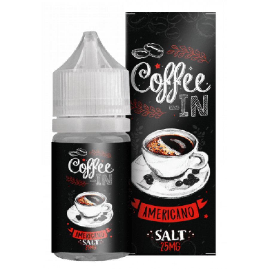 Фото и внешний вид — Жидкость COFFEE-IN SALT - Americano (Американо) 30мл 20мг