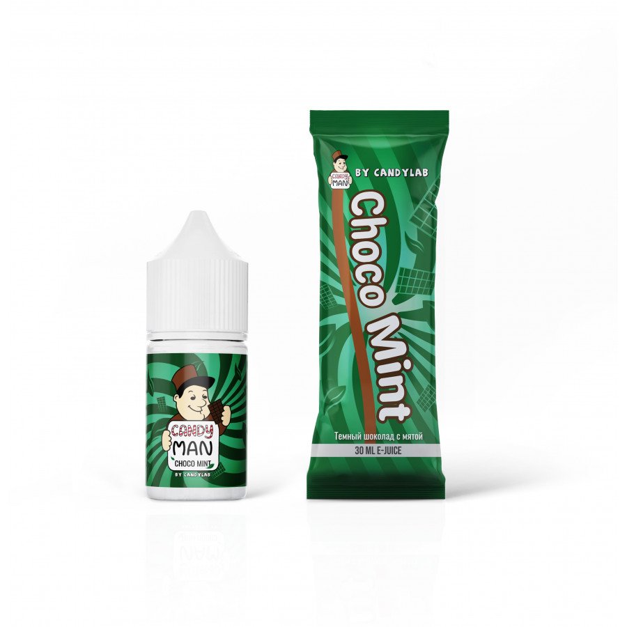 Фото и внешний вид — Жидкость CANDYMAN SALT - Choco Mint (Темный шоколад с мятой) 30мл 20мг